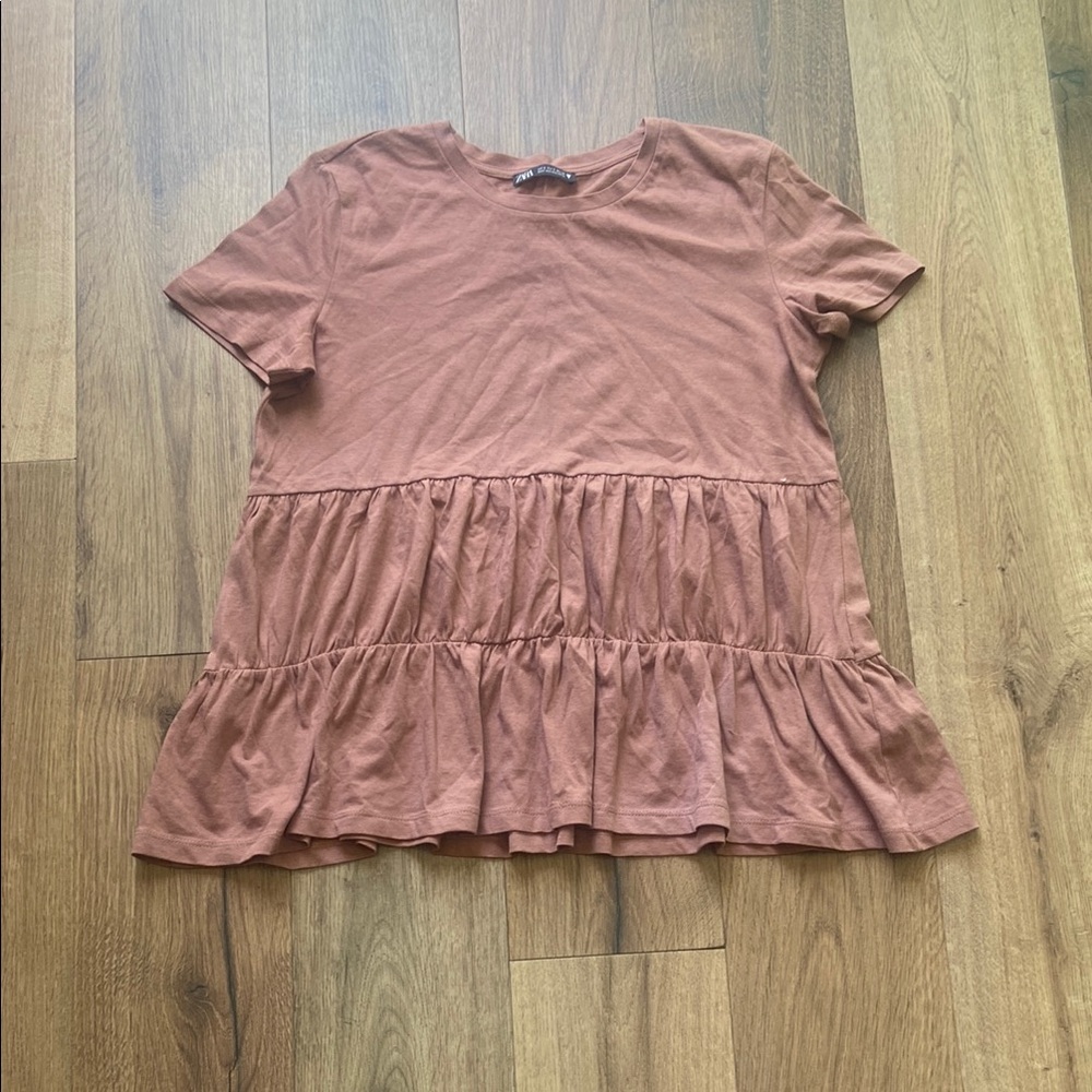 Zara Women's Tiered Blouse - Rust
